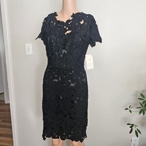 Alythea Boutique Black Lace Cut Out Dress Size Small